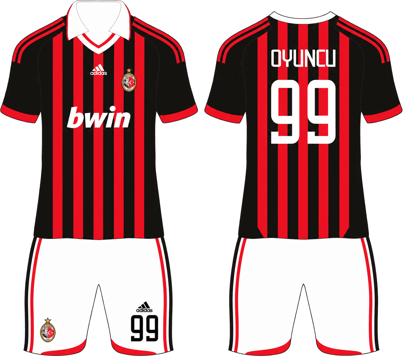 BATOEV FC formasının ön ve arka görünümü
